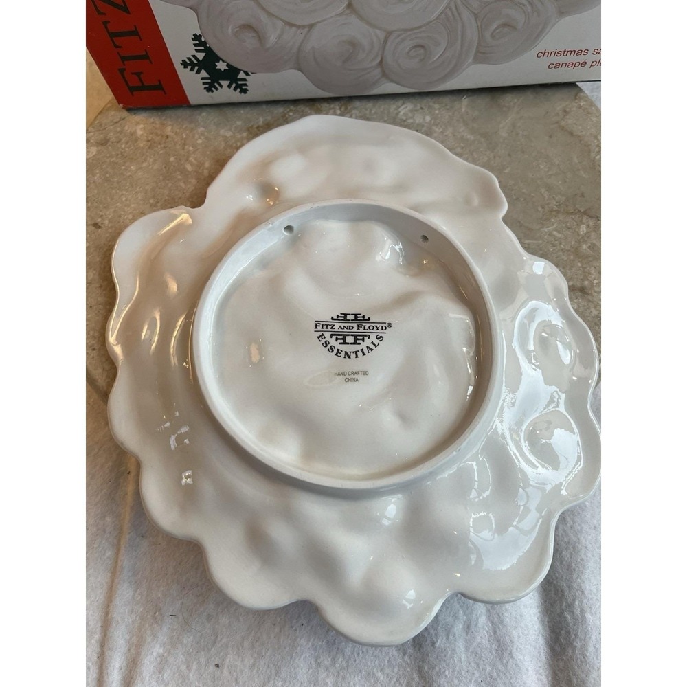 Fitz And Floyd Santa Christmas Canapé Plate - Picture 3 of 3